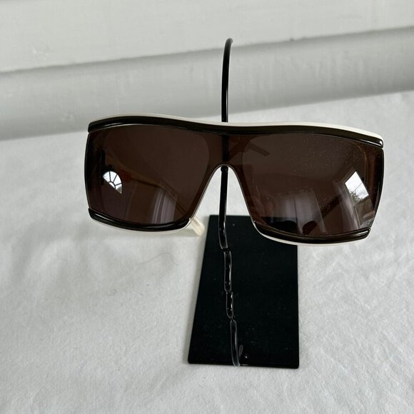 Marni‎ Shield Sunglasses Wraparound Brown Oversized Avant Garde Unisex main image 9